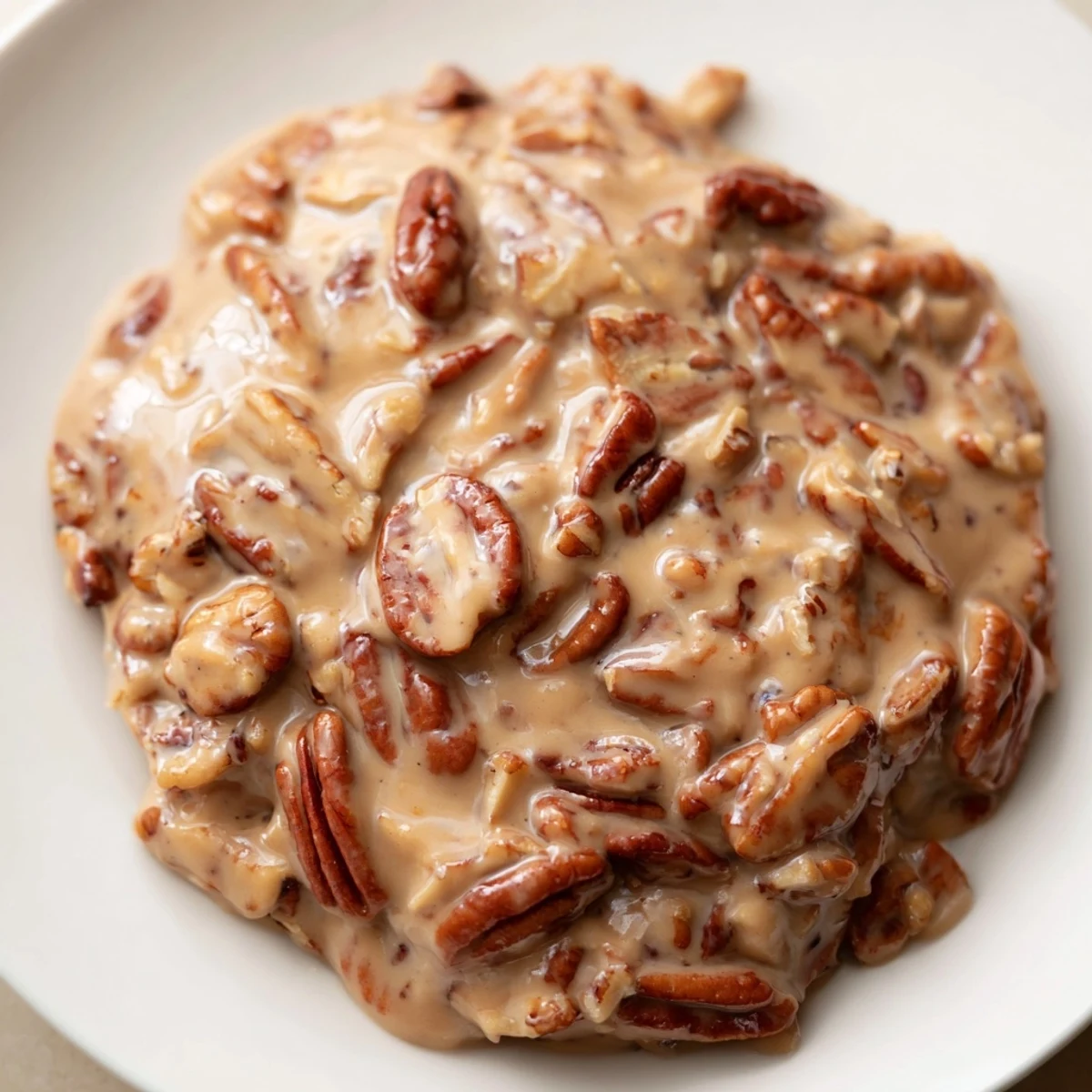 Stacked Mardi Gras Pecan Pralines with Cream in a rustic tin, ready to be enjoyed as a sweet indulgence during New Orleans celebrations.