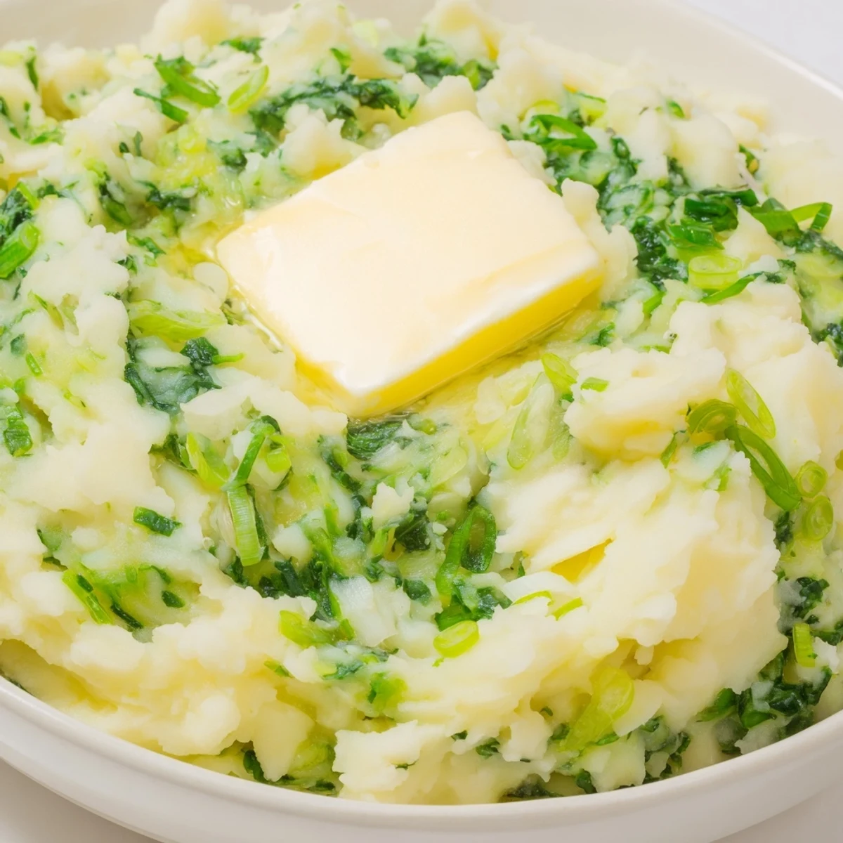Tender cabbage and green onions folded into fluffy Irish Colcannon Mashed Potatoes for a classic comforting side dish.