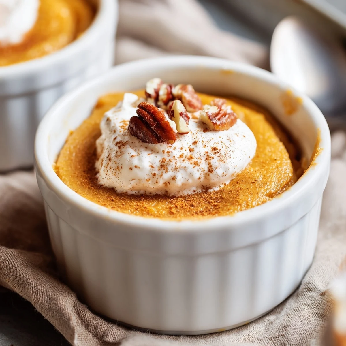 Effortless Baked Pumpkin Pudding cooling on a wire rack, ready to be served warm or chilled.
