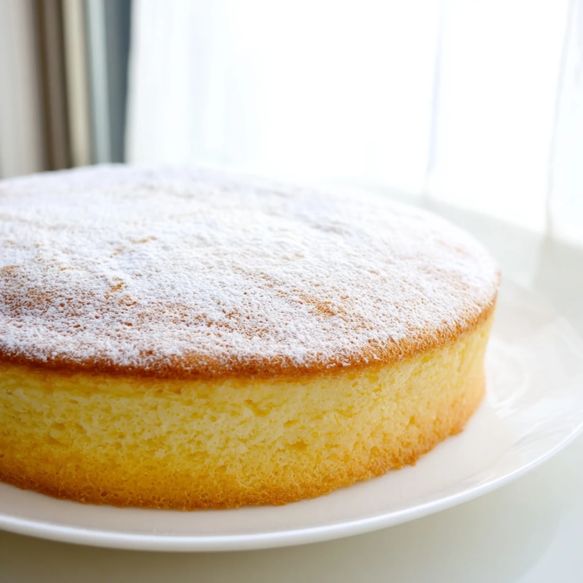 Freshly baked Fluffy Yogurt Cloud Cake rests on a cooling rack with lemon zest nearby.