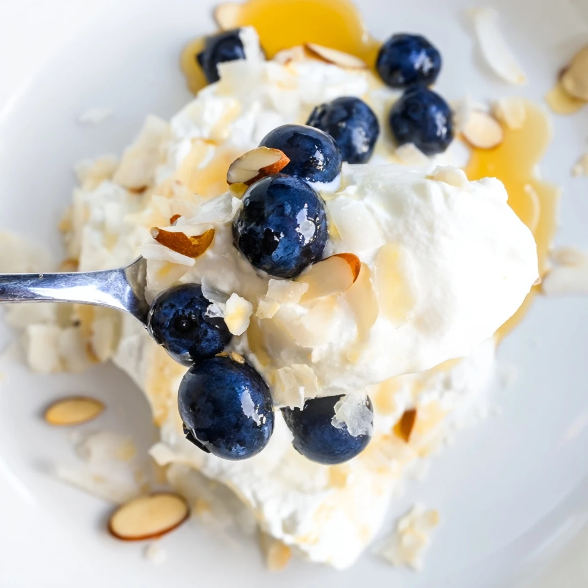 Frozen Greek yogurt bites with plump blueberries ready for a healthy snack