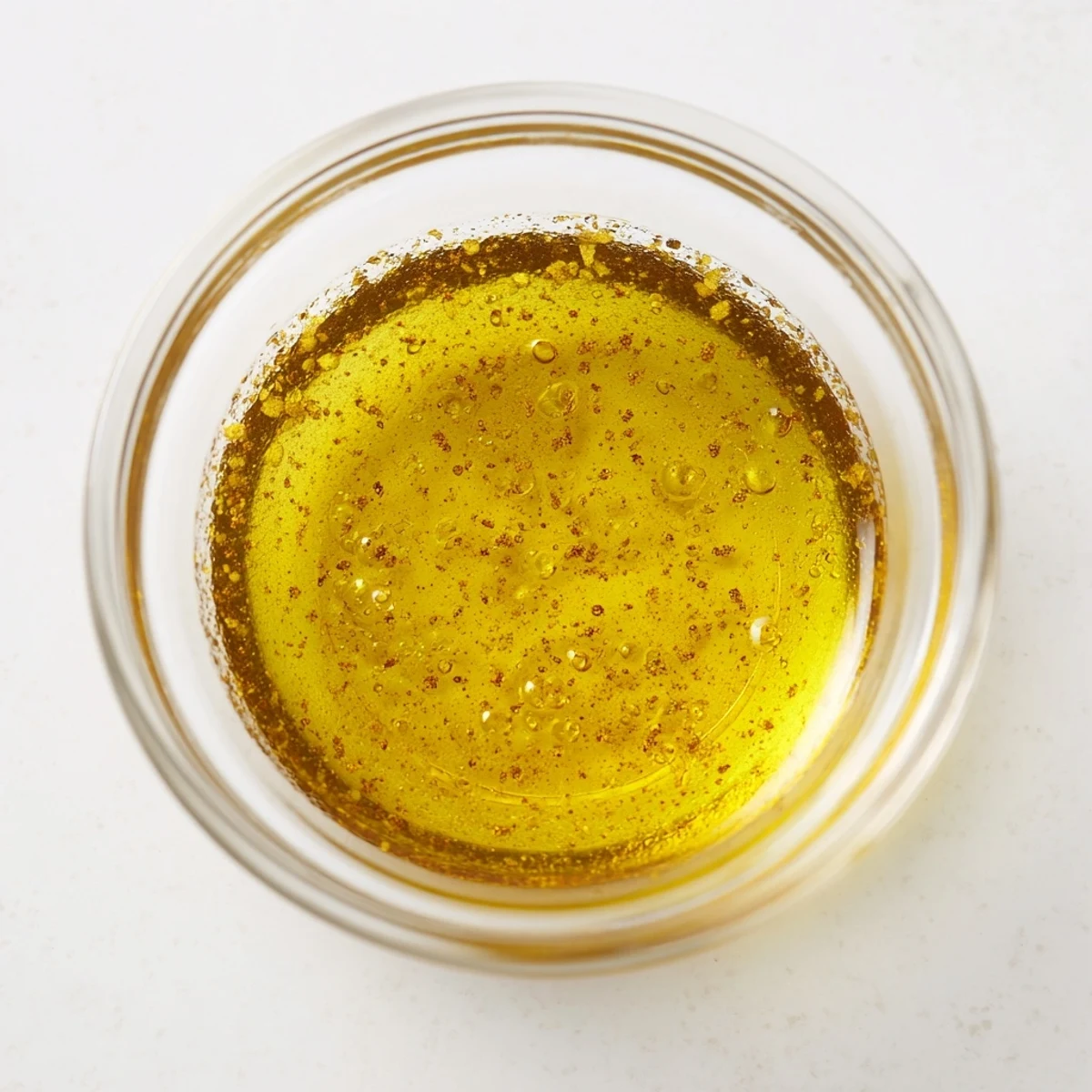 Tangy honey lemon vinaigrette coating crisp salad vegetables with bright citrus notes