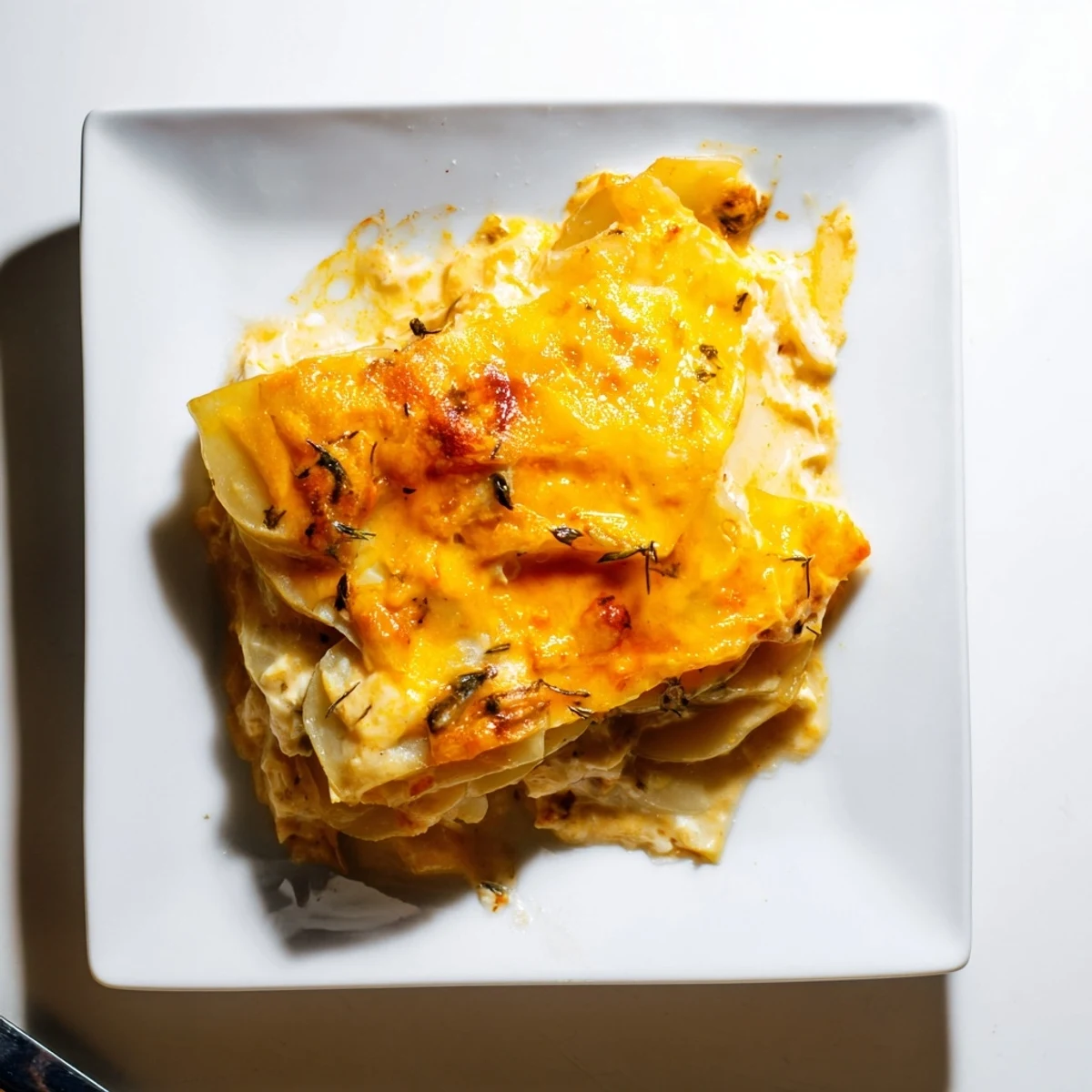 Tender potato slices baked in rich cheese sauce until golden and perfectly bubbling