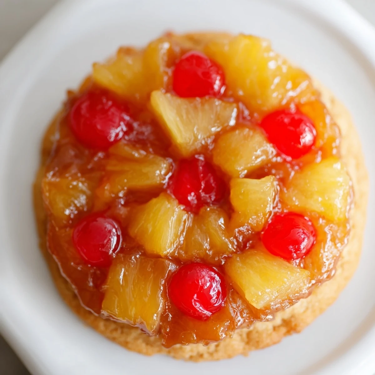 Soft baked pineapple upside down sugar cookies featuring juicy fruit topping on a buttery vanilla sugar cookie base