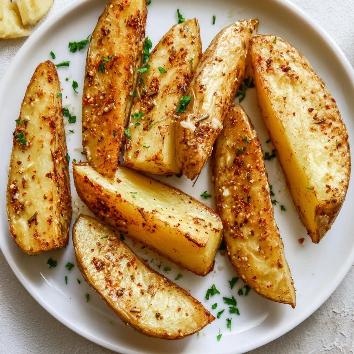 Handheld Potato Wedges dipped in creamy aioli, smoky paprika and garlic aroma