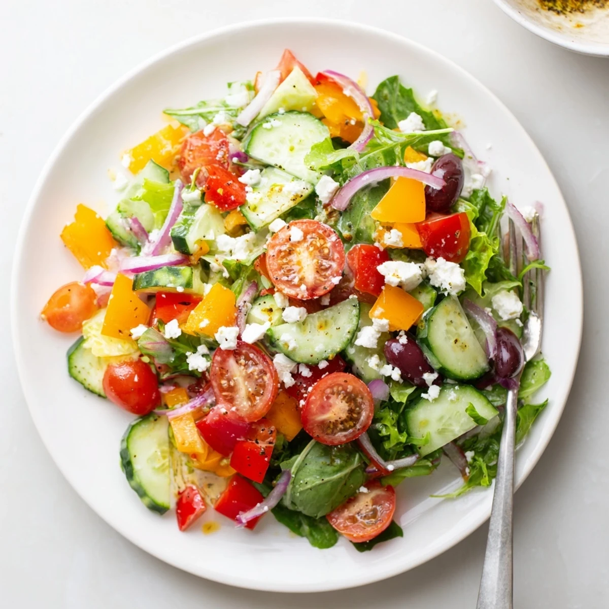 Weeknight Fresh Salad Recipe ready in fifteen minutes, bright, tangy, refreshing.