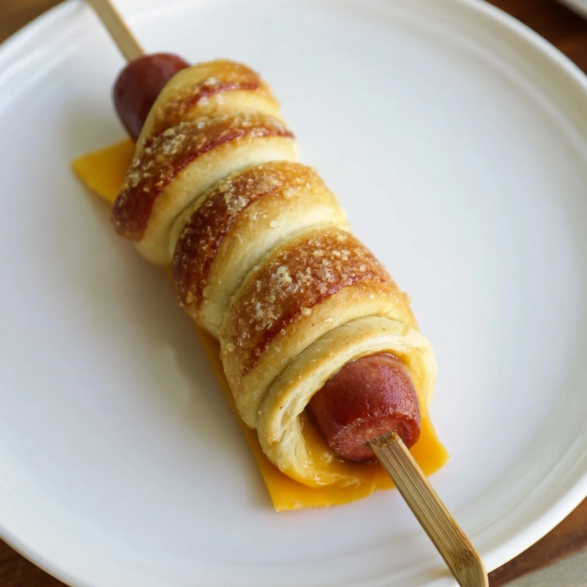 Crispy-baked Firecracker Hot Dogs Recipe on parchment, sprinkled with sesame seeds, ready.