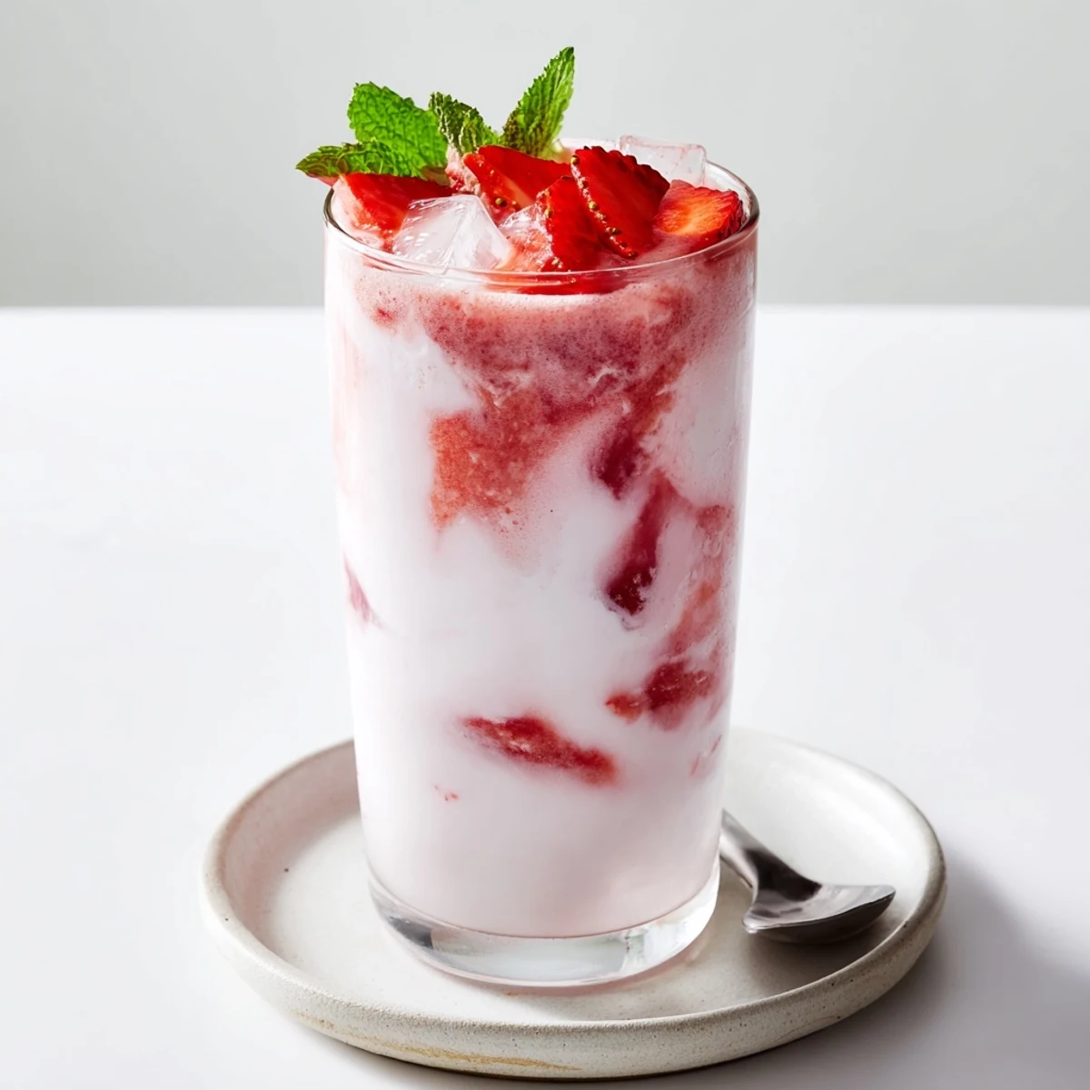 Vegan Strawberry Coconut Cooler Recipe, creamy coconut milk and tangy lime aroma