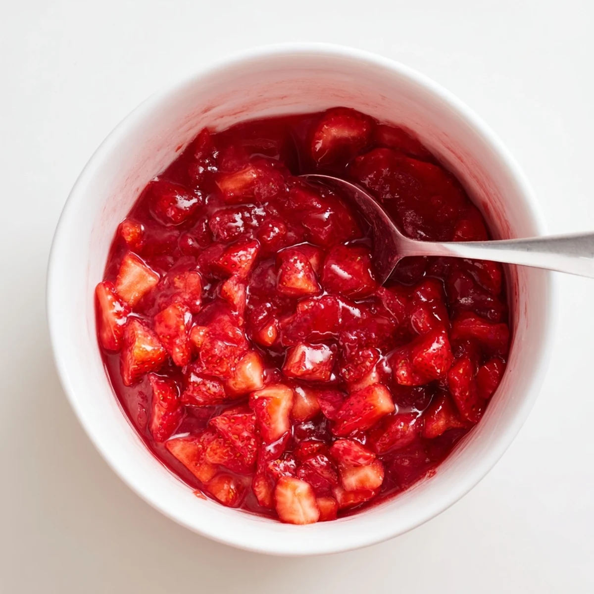 Chilled Strawberry Cake Filling Recipe with sweet-tart berries and spoon-ready texture