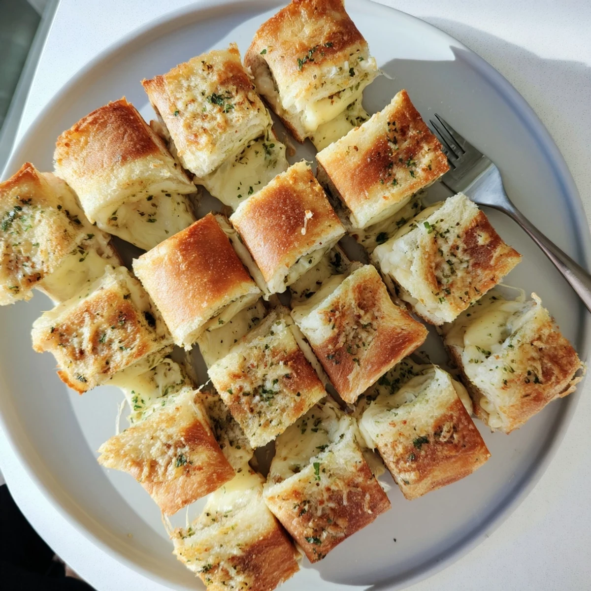 Warm Mini Grilled Cheese Hawaiian Rolls pulled apart, stretchy cheddar and mozzarella