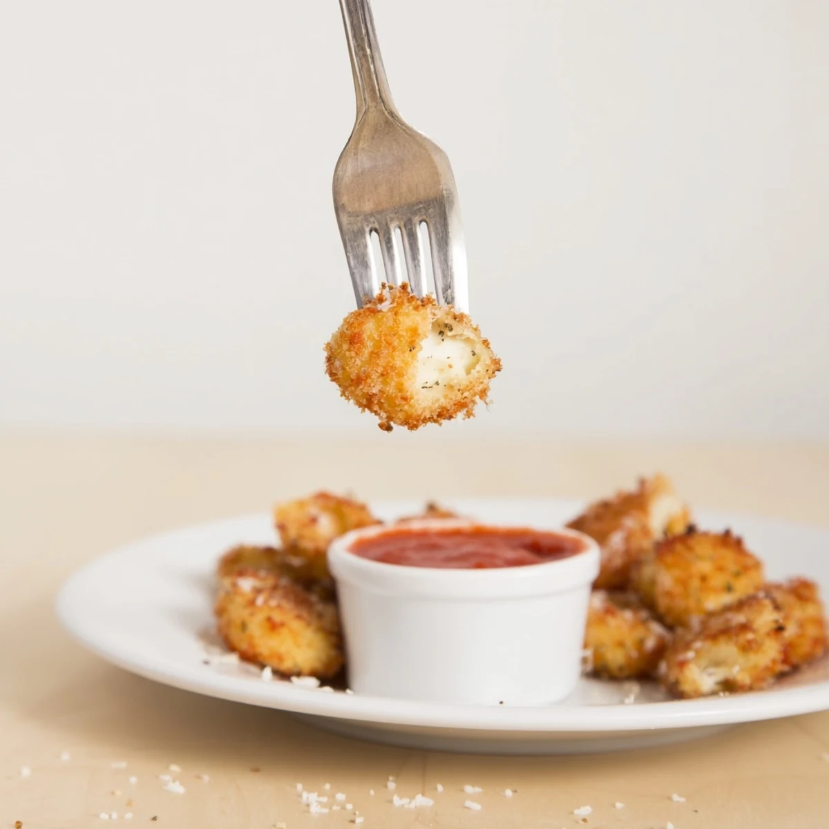 Plate of Parmesan-panko crusted Crispy Tortellini Party Snacks, ideal for sharing