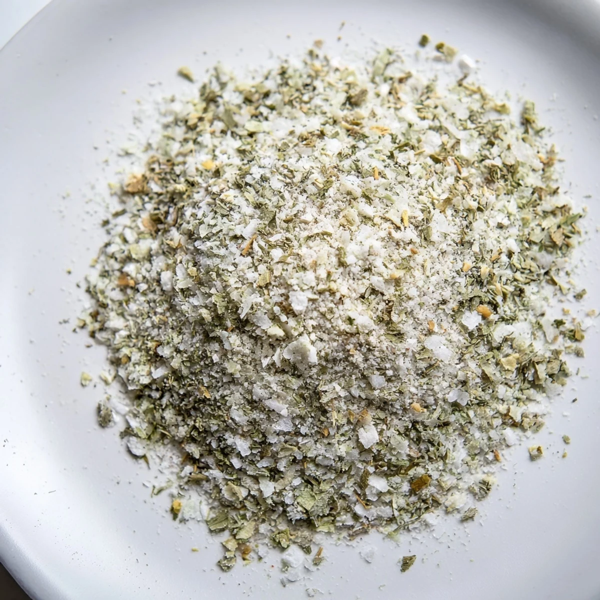 Mason jar filled with aromatic dehydrated tzatziki seasoning mix beside dried dill and garlic