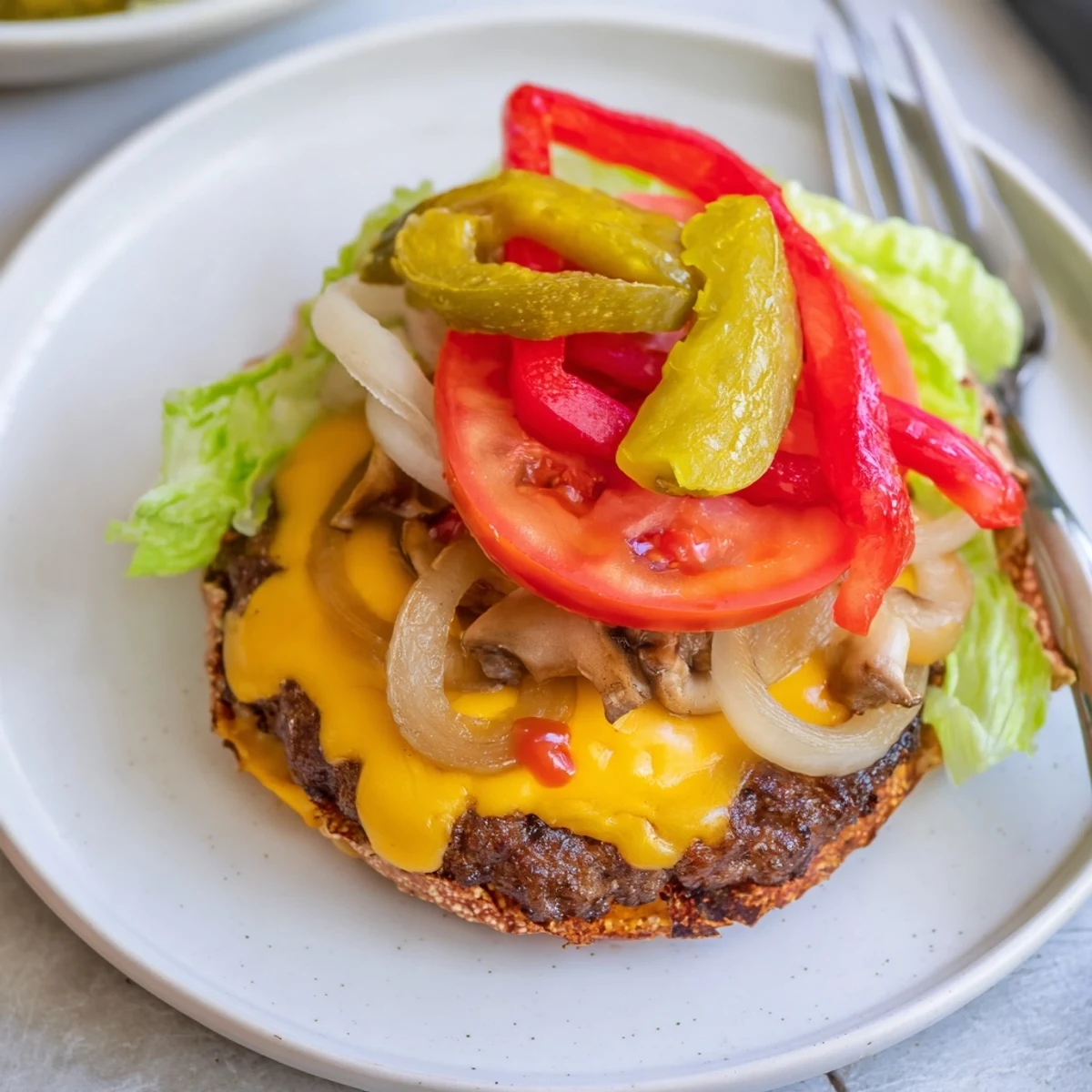 Juicy ground beef patty topped with melted cheddar in an open campfire cheeseburger hobo packet