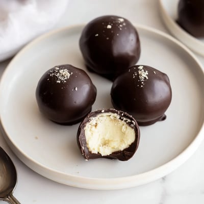 Dark Chocolate Eggnog Truffles