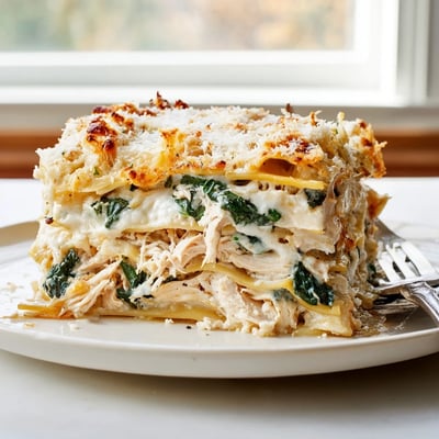 Creamy White Chicken Lasagna